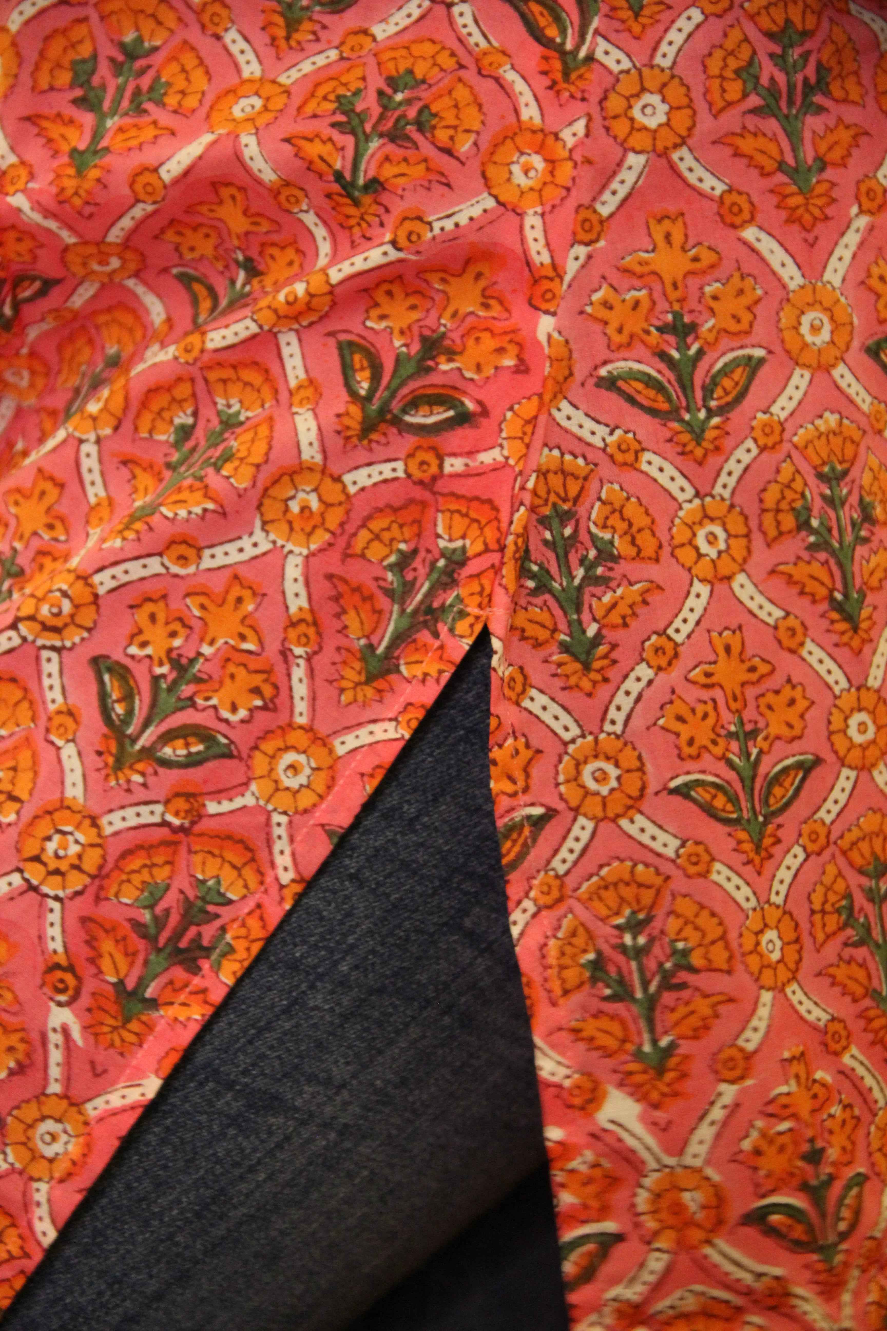 Billo - Soft Pink Floral Tie-Up Noodle Strap Kurti