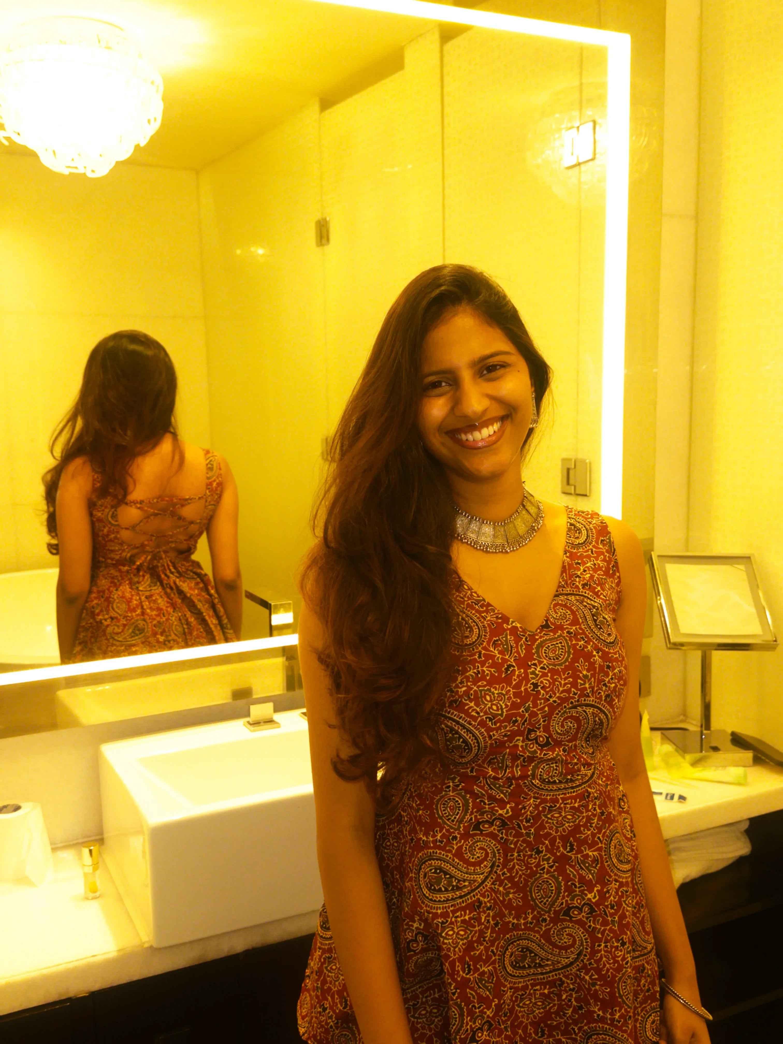 Qala - Rust Red Paisley Kurti with Corset Back